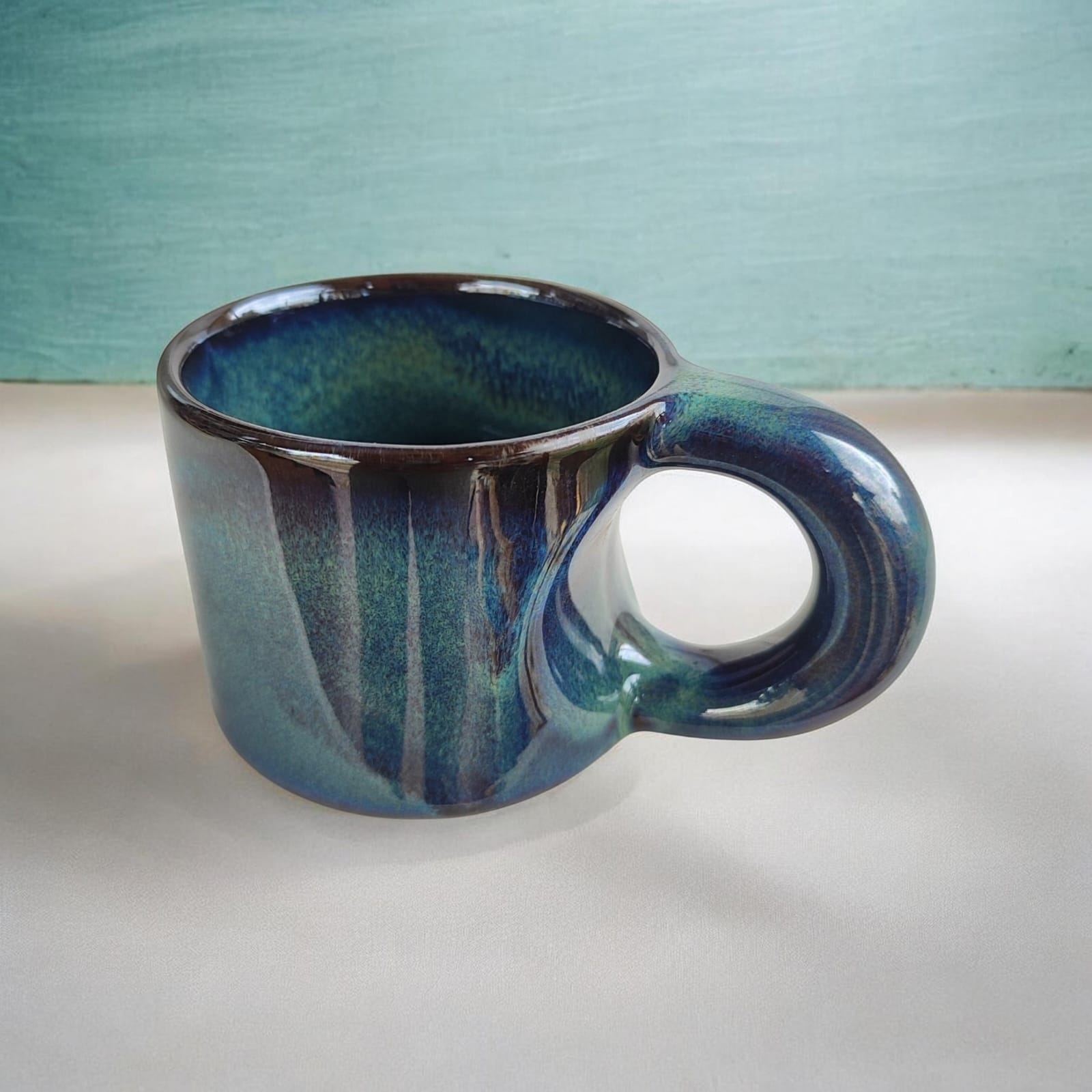 teal blue tide small mug teal blue tide small mug