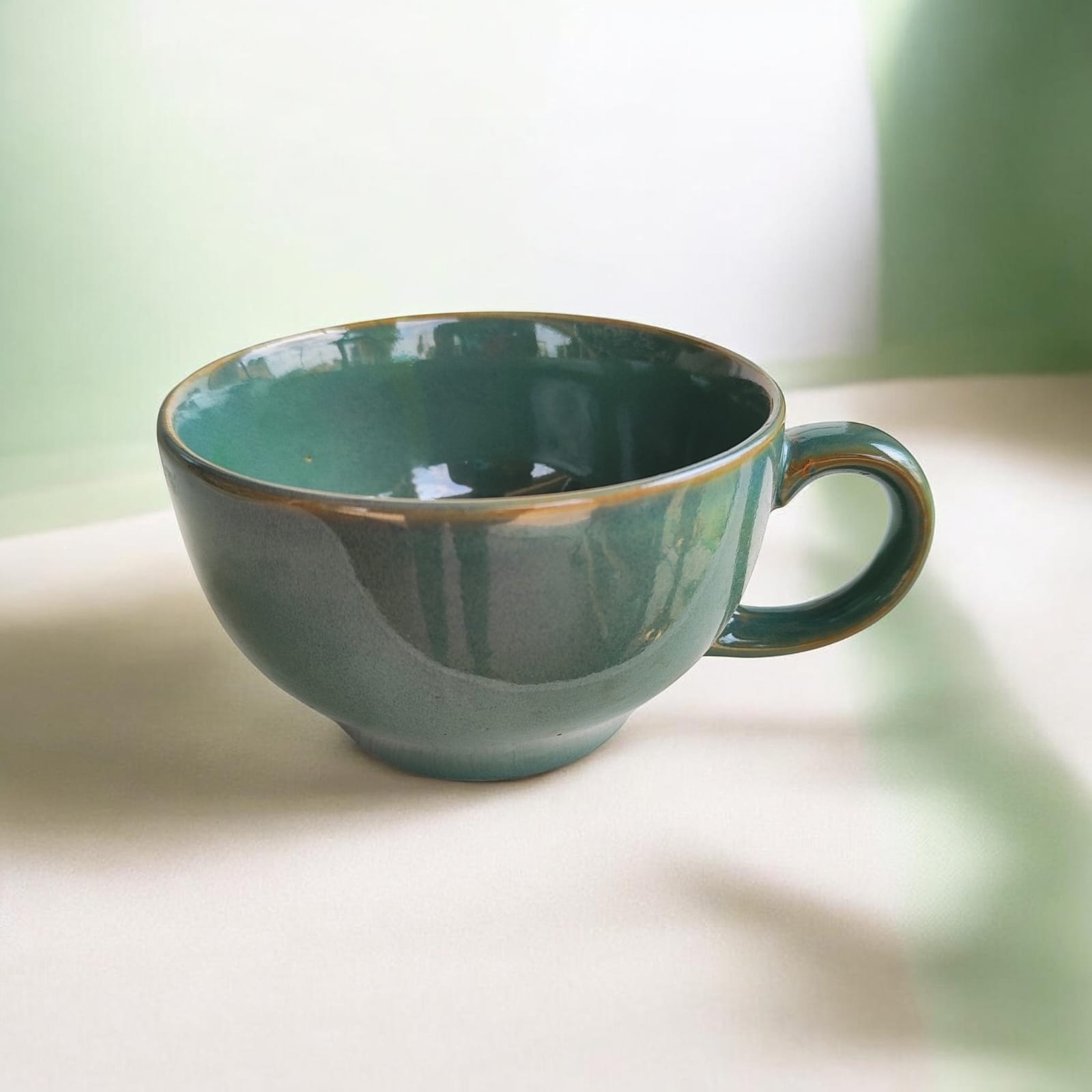 teal green cappuccino cup teal green cappuccino cup